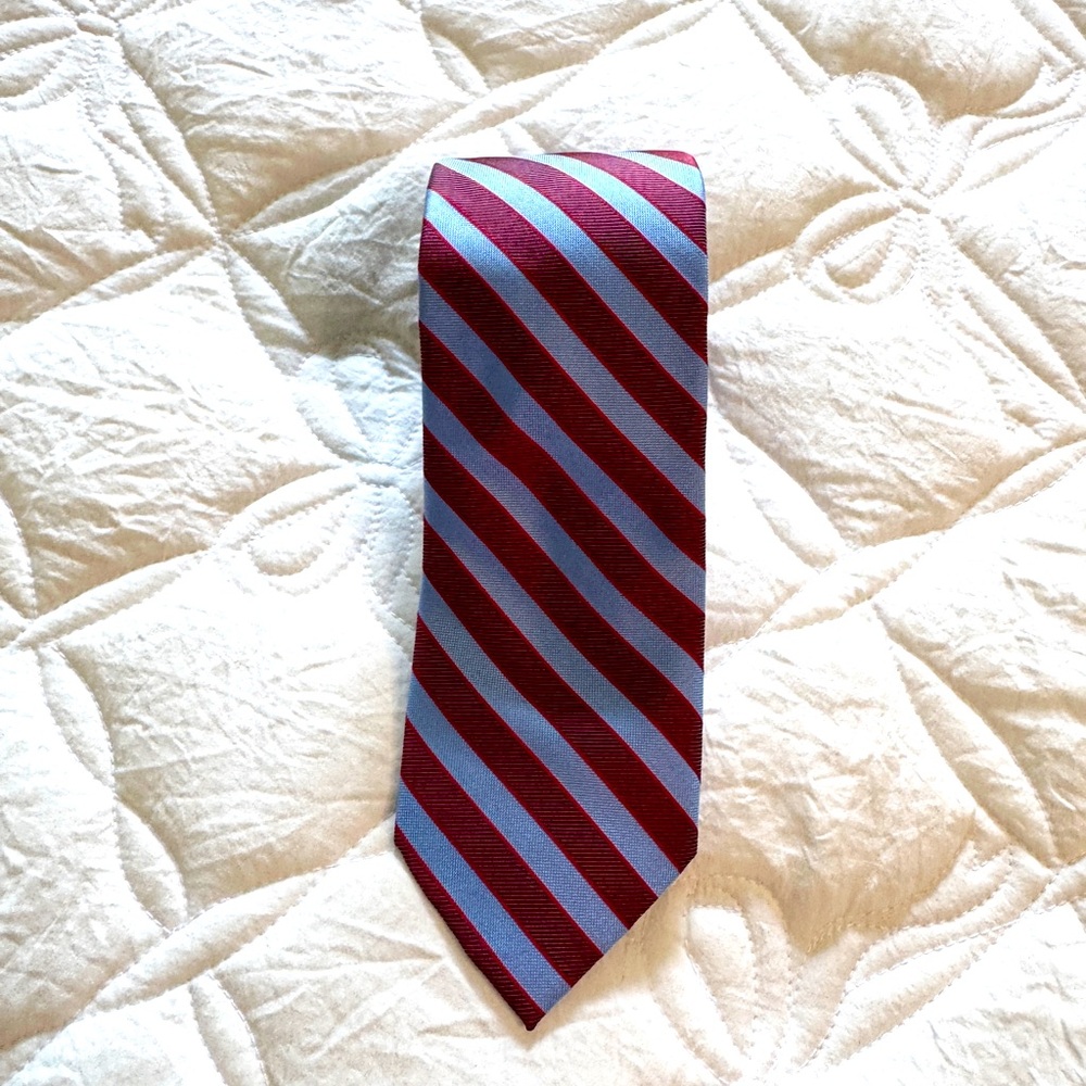ROOTBIZZLE 100% Silk Necktie • Red & Blue • Tall/Long • Excellent Condition